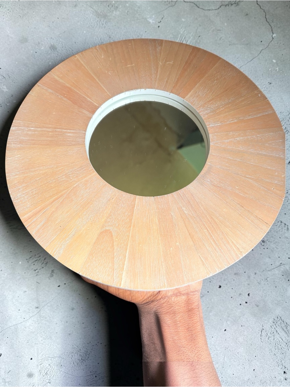 Boho Reclaimed Mango & Pine Wood Wall Mirror - Boutique Sunburst Patterned